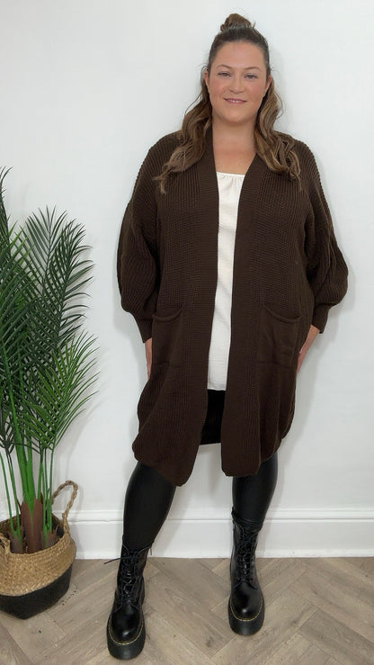 Georgia Balloon Sleeve Oversize Cardigan