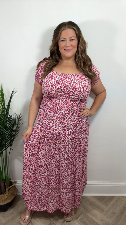 Rose Floral Maxi Dress