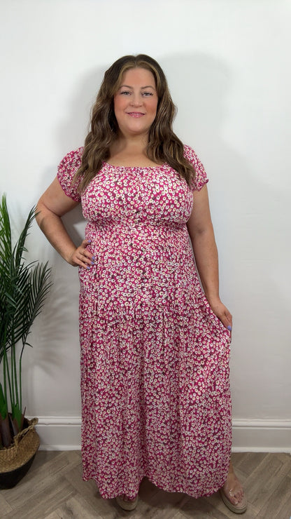 Rose Floral Maxi Dress