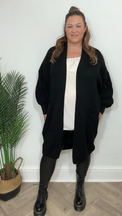 Georgia Balloon Sleeve Oversize Cardigan