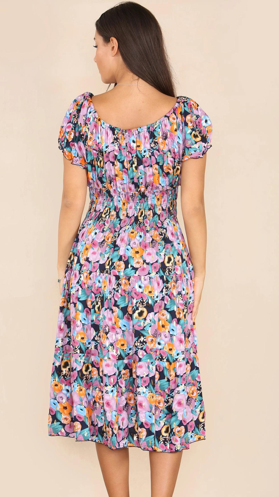 Ava Floral Print Midi Dress