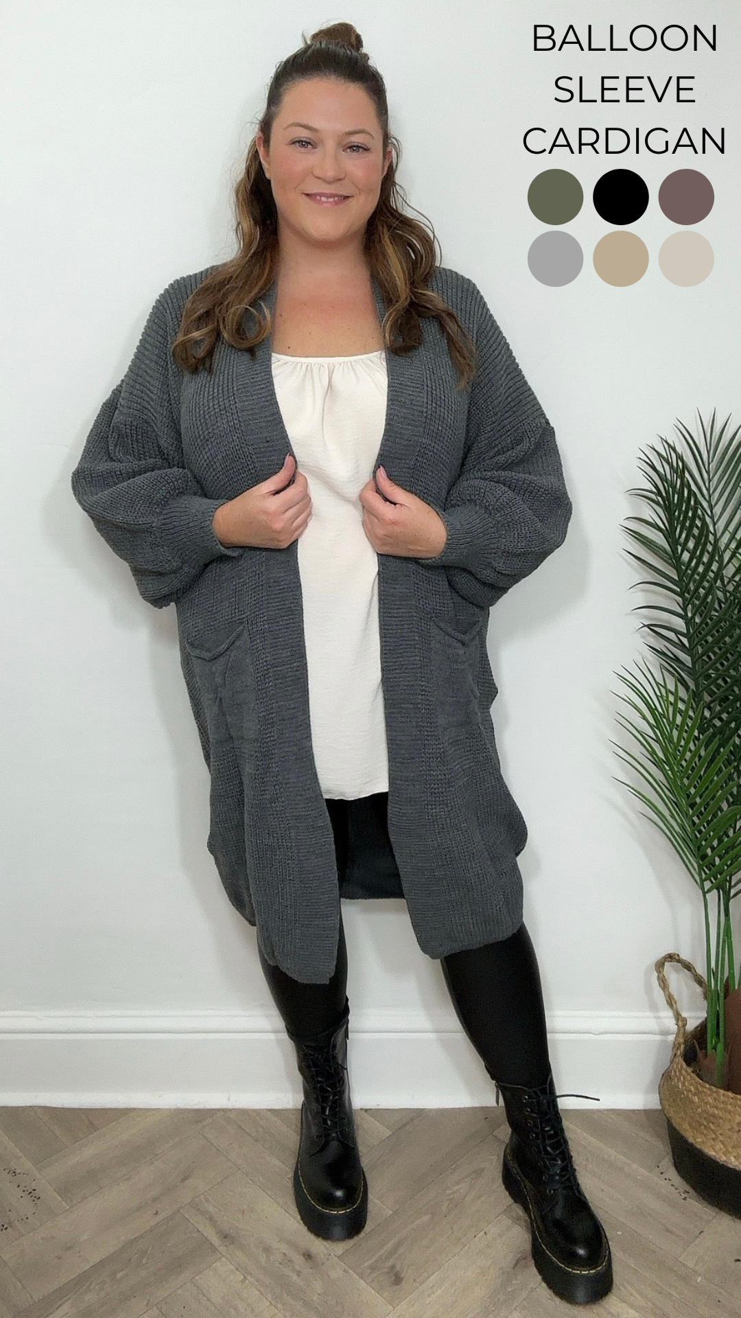 Georgia Balloon Sleeve Oversize Cardigan