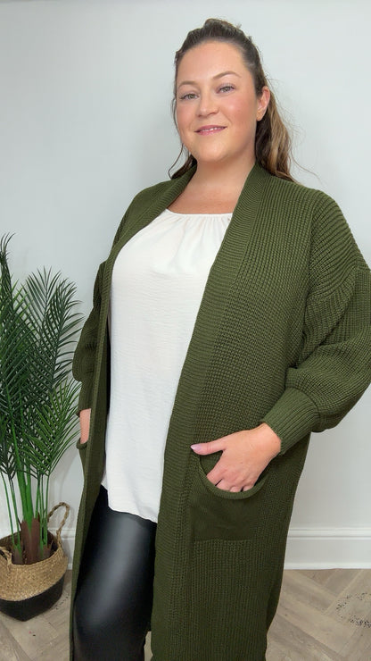 Georgia Balloon Sleeve Oversize Cardigan