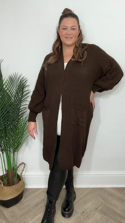 Georgia Balloon Sleeve Oversize Cardigan