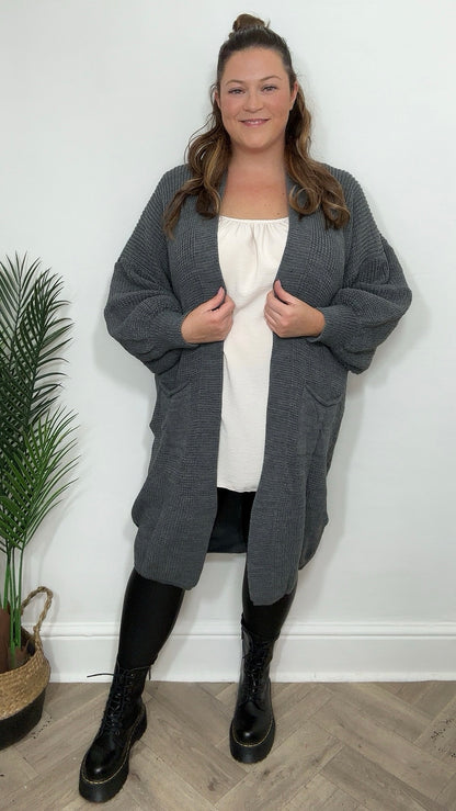 Georgia Balloon Sleeve Oversize Cardigan