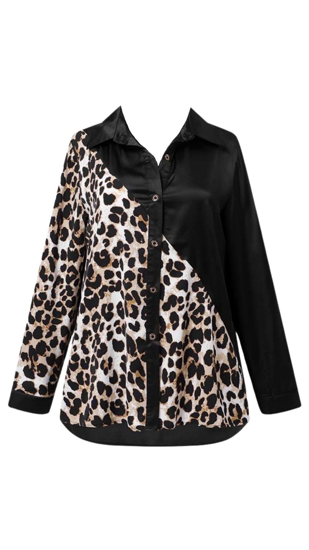 Black and Leopard Shirt - Amelry