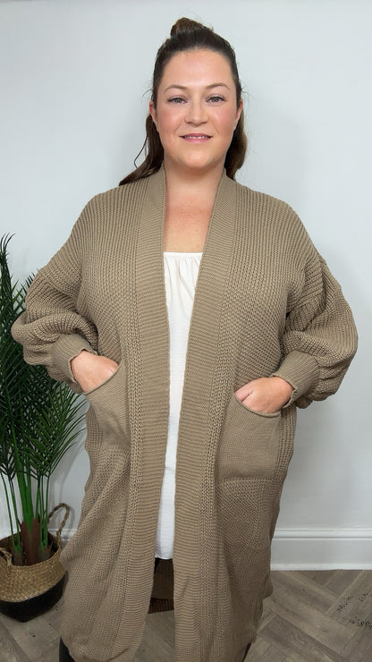 Georgia Balloon Sleeve Oversize Cardigan