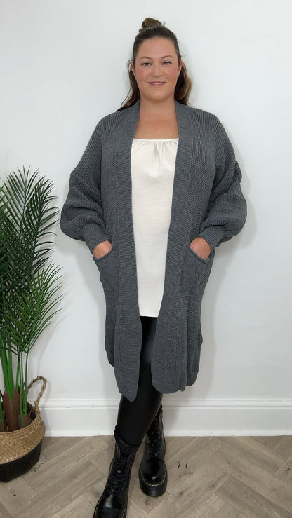 Georgia Balloon Sleeve Oversize Cardigan