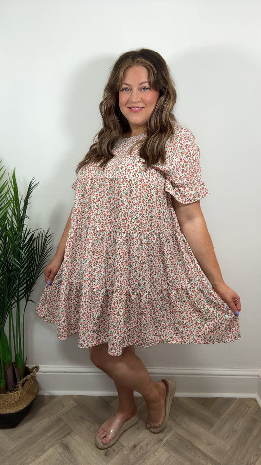 Iris Floral Smock Dress