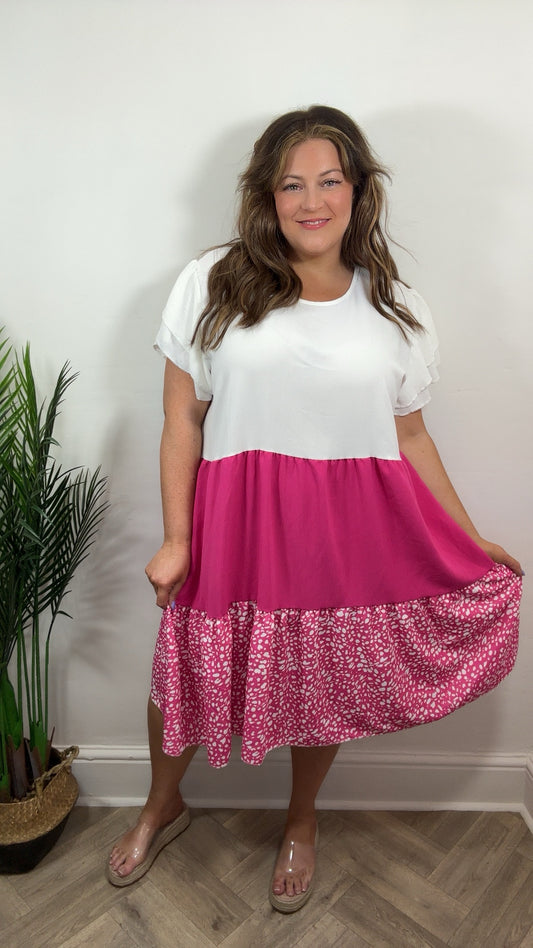 Celia Pink Smock Dress