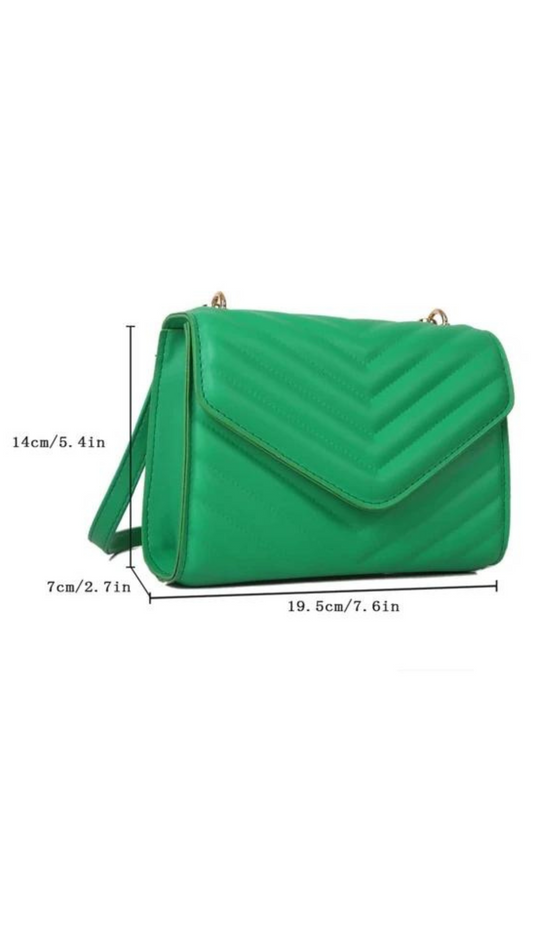 Green Chevron Bag